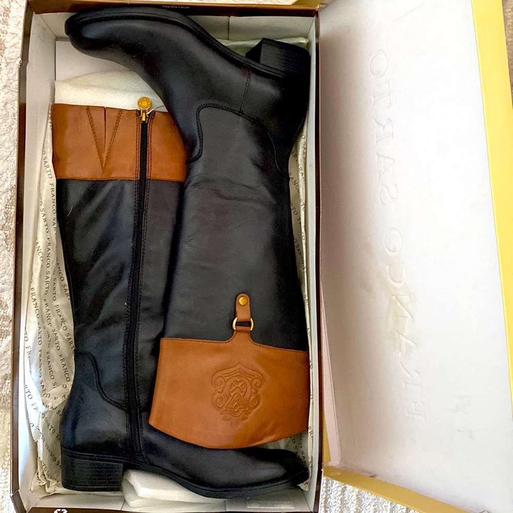 Two toned Franco Sarto clarity riding boots